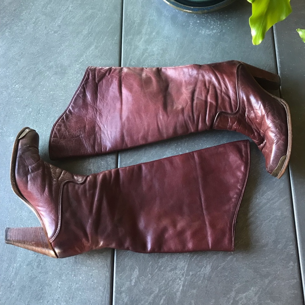 Zodiac Vintage Leather Knee High Boots